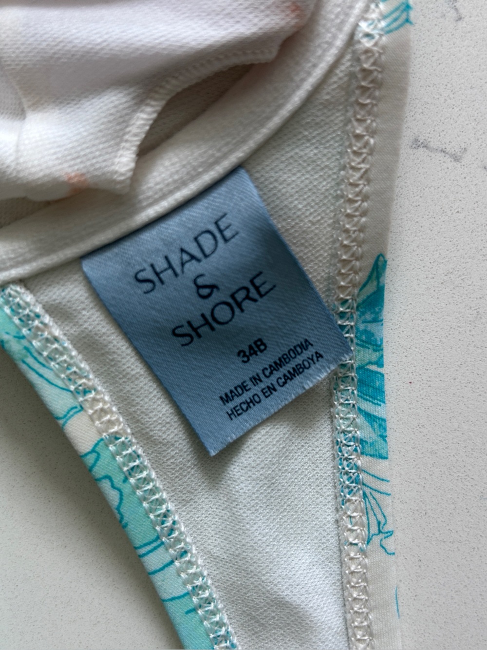 Shade & Shore Aqua Floral Women’s Two-Piece Swim Suit - Picture 3 of 10